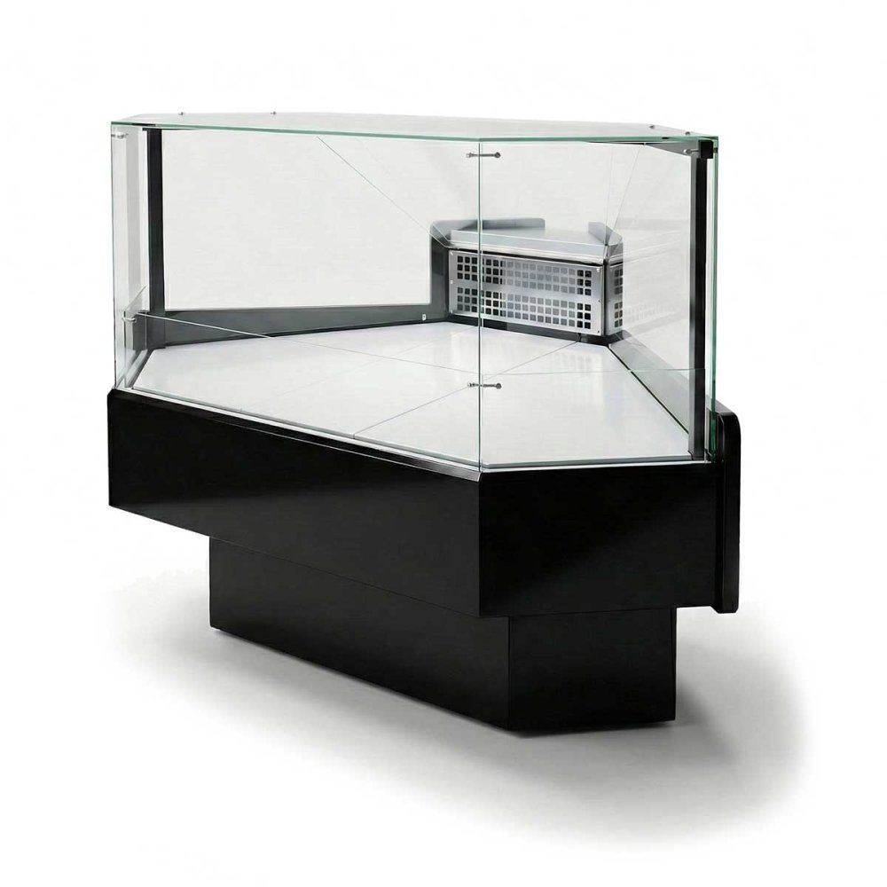 Угловая гастрономическая витрина 1-КУБ Ангара угол наружный 90°