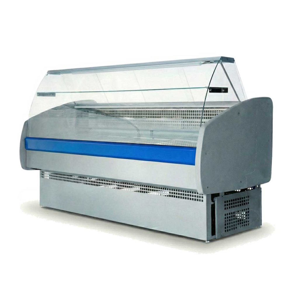 Гастрономическая холодильная витрина с панорамным стеклом Ангара-2 2,0м -5+5с