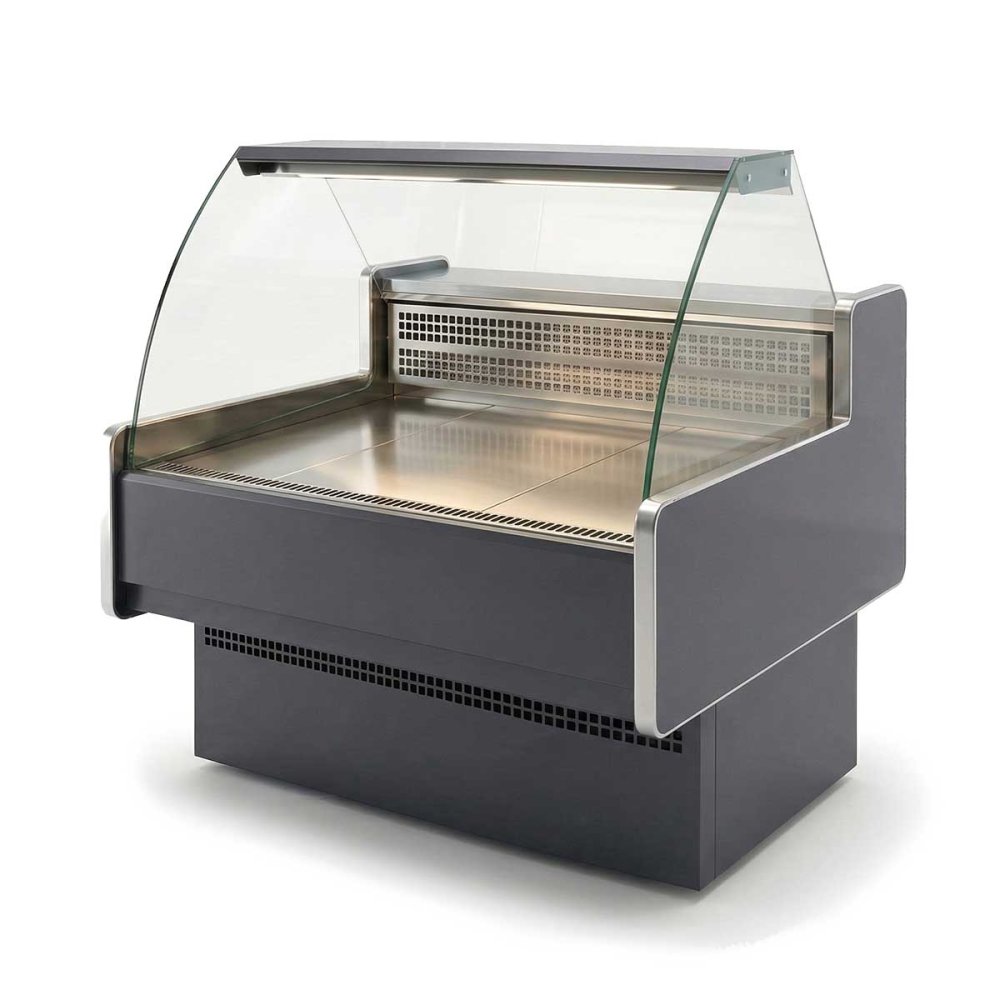 Гастрономическая холодильная витрина с панорамным стеклом Ангара 3 Версия 2.0. 1.3м 0+5с