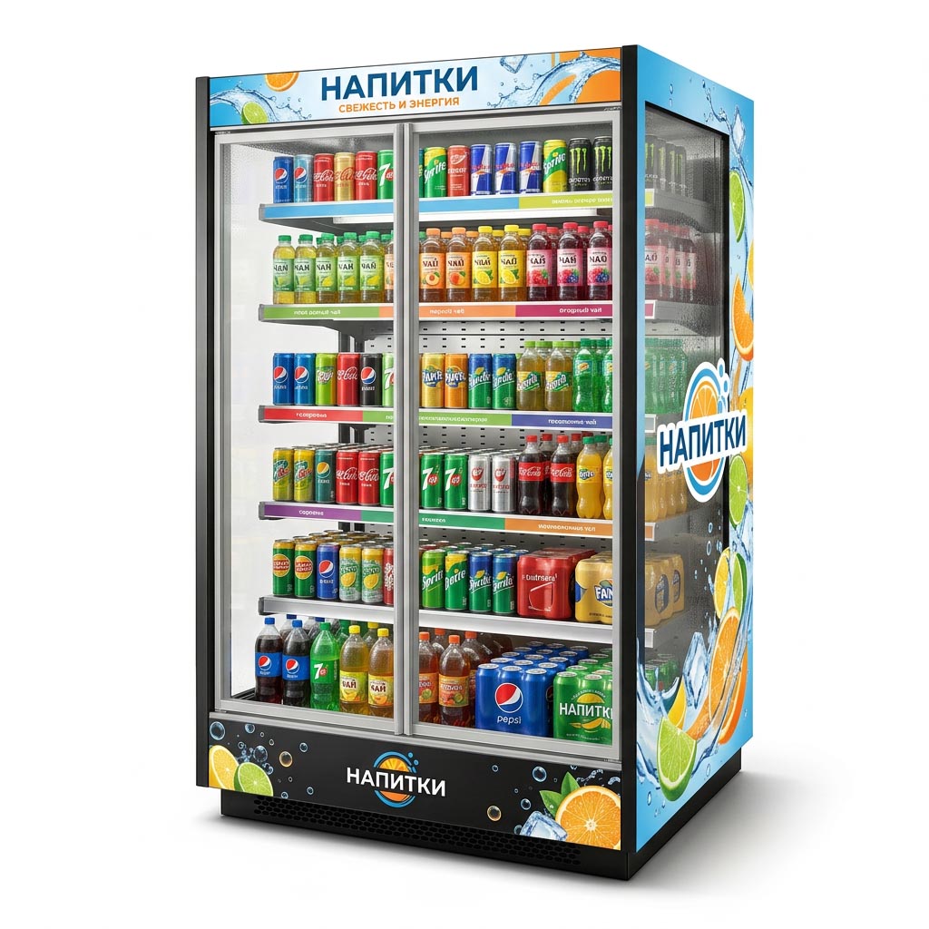 Холодильные горки Ангара 1250х710х2100мм распашные (-1+7)