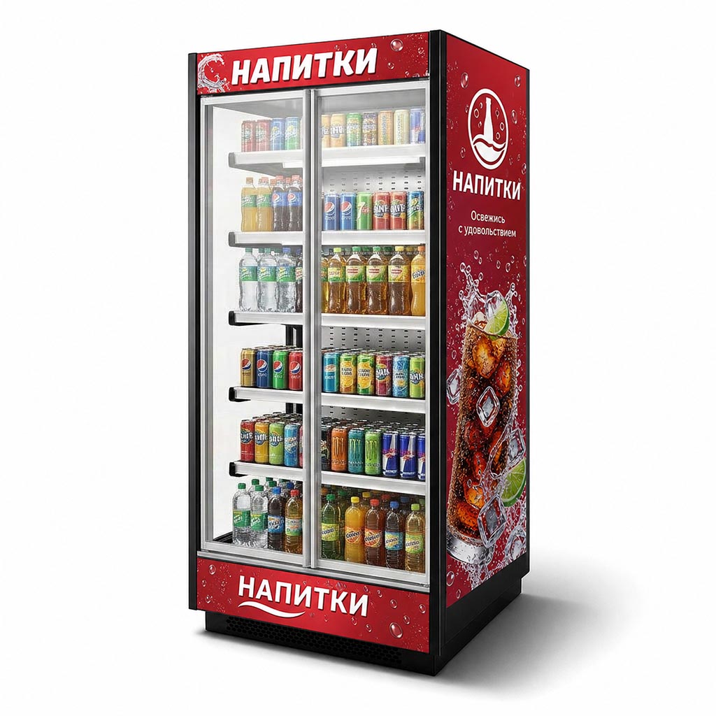 Холодильные горки Ангара 900х710х2100мм распашные (-1+7)