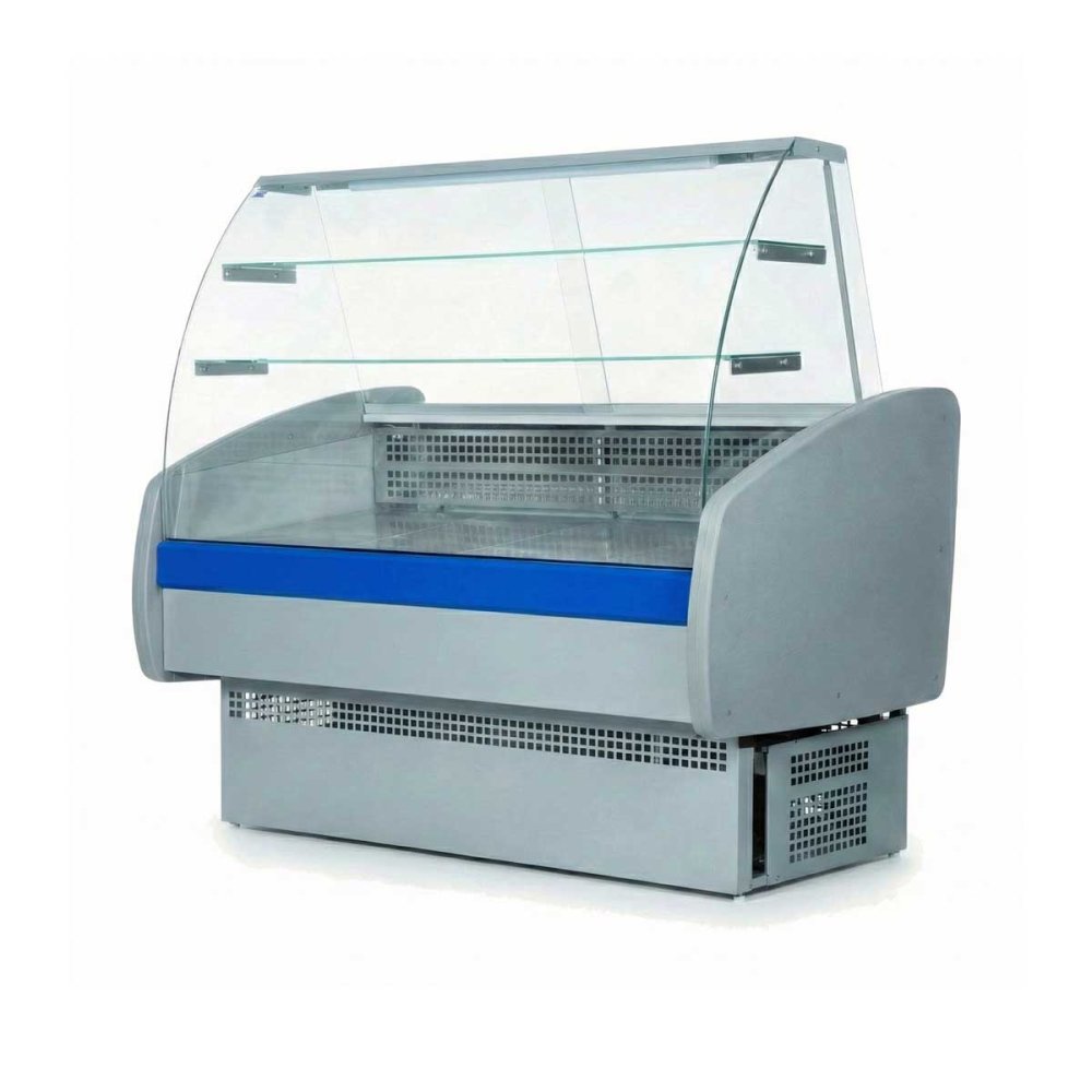 Гастрономическая холодильная витрина с панорамным стеклом Ангара-2К 1,3м 0+5с