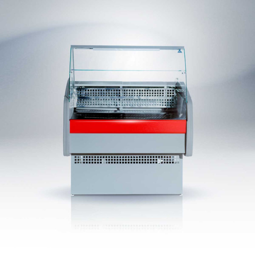 Гастрономическая холодильная витрина с панорамным стеклом Ангара 1 1,0м 0+5