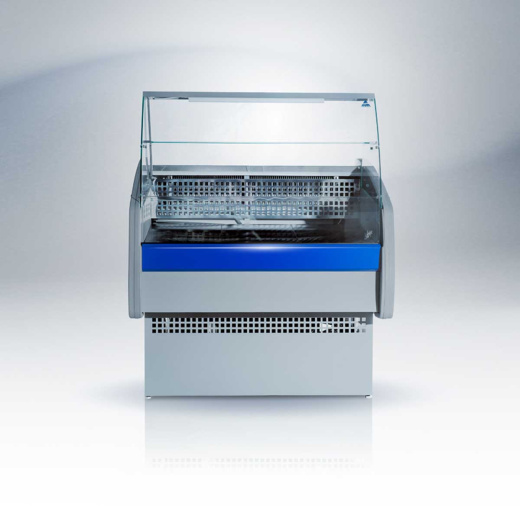 Гастрономическая холодильная витрина с панорамным стеклом Ангара 1 1,0м 0+5