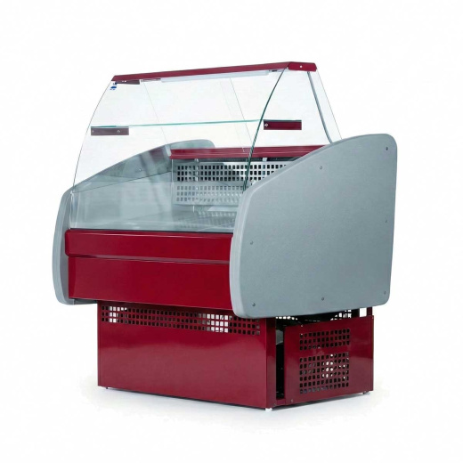 Гастрономическая холодильная  витрина с панорамным стеклом Ангара 2 1.0м 0+5с