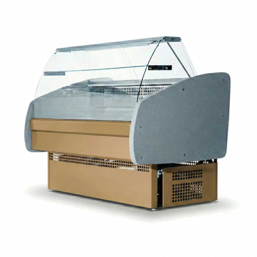 Гастрономическая морозильная витрина с панорамным стеклом Ангара-2 1.5м -12-15с