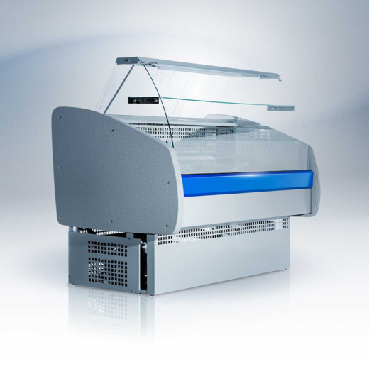 Гастрономическая холодильная витрина с панорамным стеклом Ангара 1 1,5м -5+5