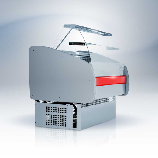 Гастрономическая холодильная витрина с панорамным стеклом Ангара 1 1,5м -5+5