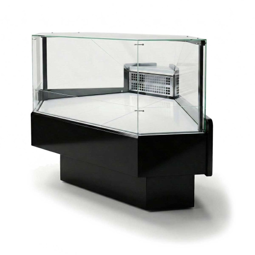 Угловая гастрономическая витрина 2-КУБ Ангара угол наружный 90°