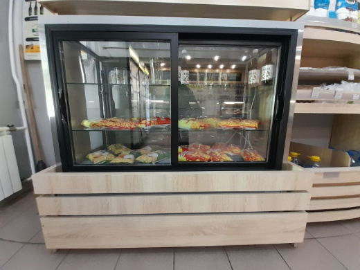 Витрина Ангара Кондитерская Куб Д 1,0м (0+7с)