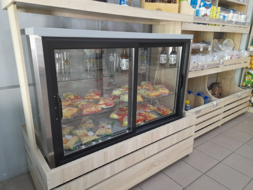 Витрина Ангара Кондитерская Куб Д 1,0м (0+7с)