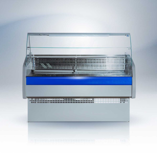 Гастрономическая холодильная витрина с панорамным стеклом Ангара 1 1,5м -5+5