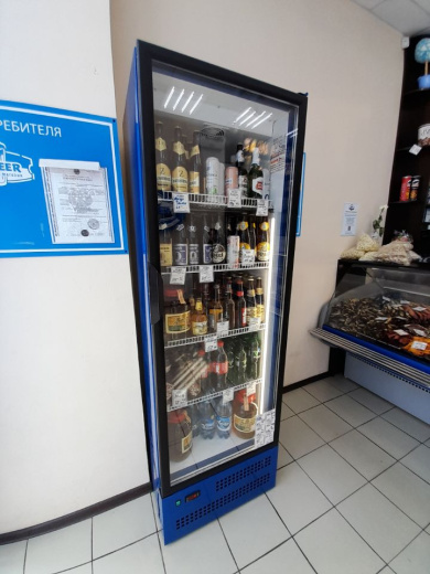 Холодильный шкаф Ангара 500л. без канапе, стеклянная дверь (-6+6)