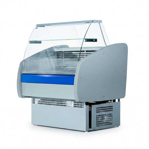 Гастрономическая холодильная  витрина с панорамным стеклом Ангара 2 1.0м 0+5с