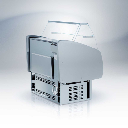 Гастрономическая холодильная витрина с панорамным стеклом Ангара 1 1,0м 0+5