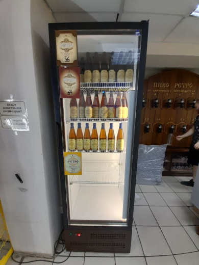 Холодильный шкаф Ангара 500л. без канапе, стеклянная дверь (-6+6)