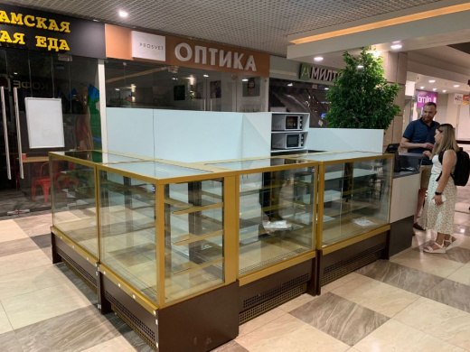 Витрина Кондитерская Куб Ангара 1,3м +4+10с