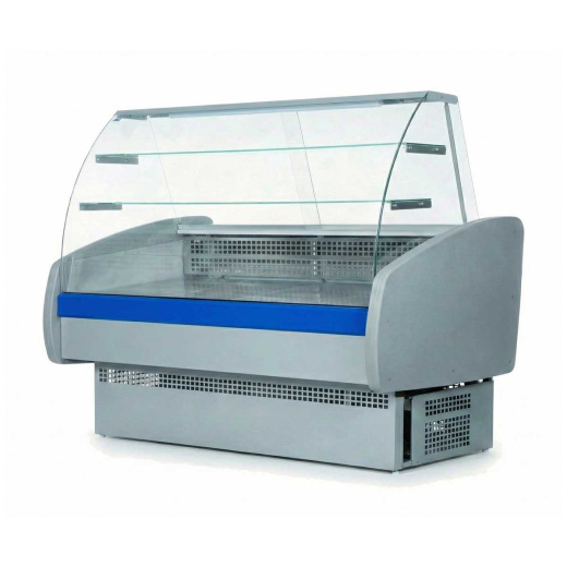 Гастрономическая холодильная витрина с панорамным стеклом Ангара-2К 1,5м 0+5с