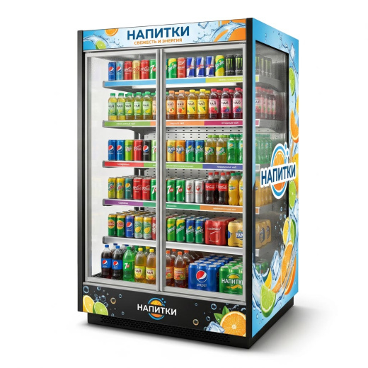 Холодильные горки Ангара 1250х1000х2100мм распашные (-1+7)